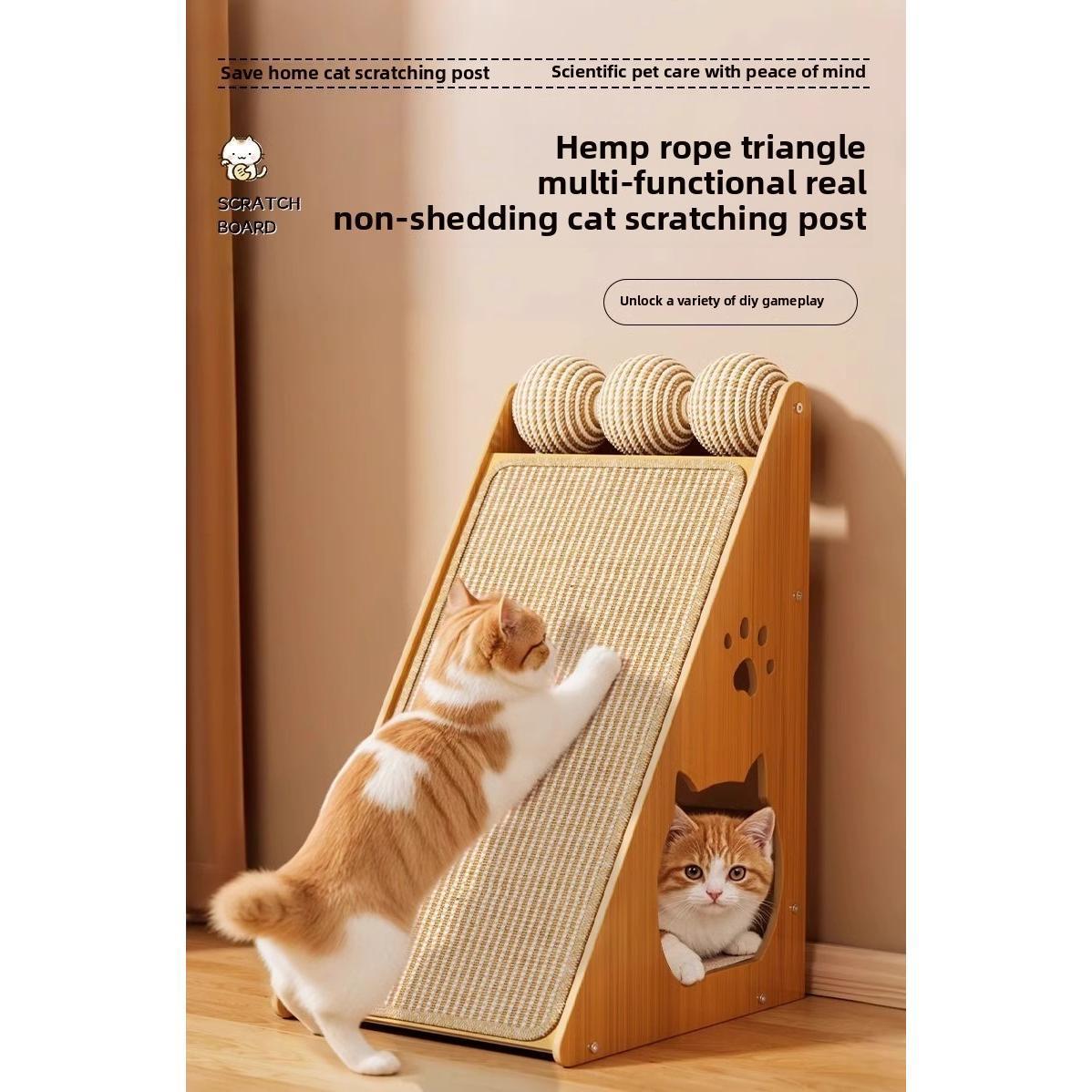 High-end Large Cat Living Room Decorative Scratching Board Tower