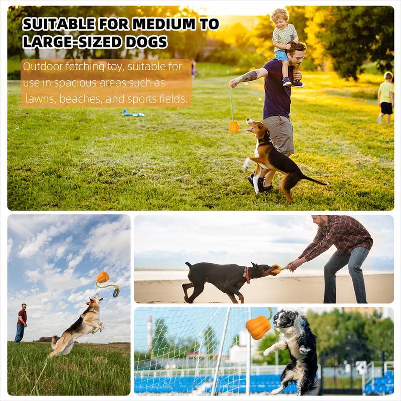 PROKEl Dog Rope Fetch Exercise ToyforMedium Large Aggressive Chewers BreedDogsChew Interactive Toys Training Tug Of WarBallsindoor And Outdoor Halloween Dogtoyorange Plain Indestructible Dogtoy Super