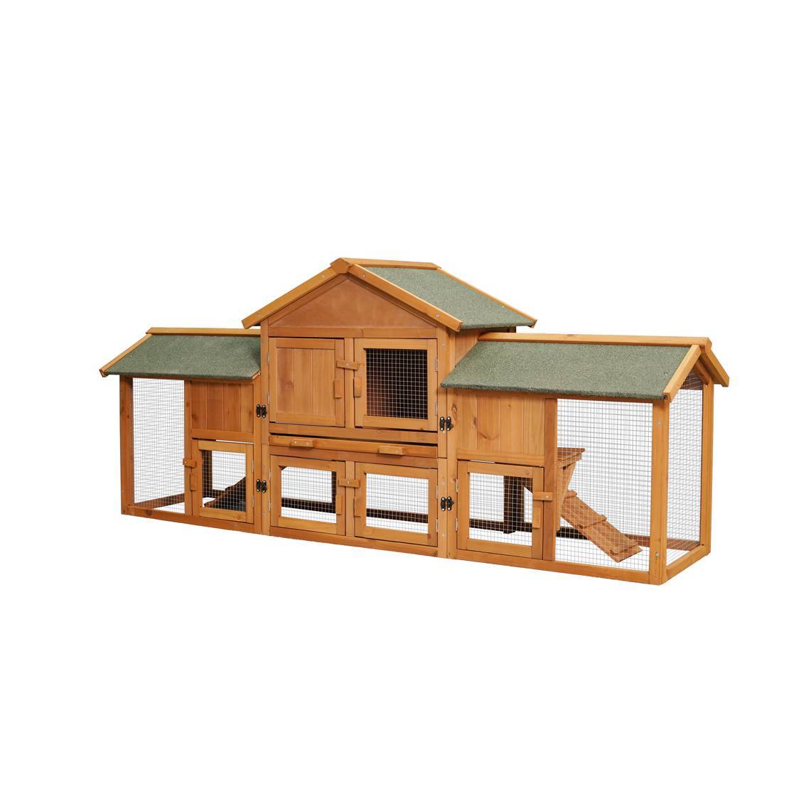Extra Large Bunny Cage With 2 Runs House Small Animal Habitats For Guinea Pigs