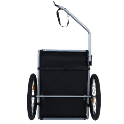 Large Folding Bike Trailer For Dogs 120LB Capacity All-Terrain Pet Carrier, Durable Steel Frame For Cycling, Jogging, Camping Outdoor Adventures