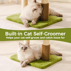 Mewoo Large Cat Tree Tower For Adult Cats - Multi-Level Scratching Post With Removable Perch & Interactive Toys, Indoor Cat Furniture For Kittens Green