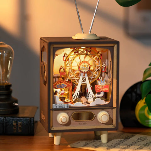 Rolife Sunset Carnival DIY Music Box 3D Wooden Puzzle, Only Supports TK And Independent Sites