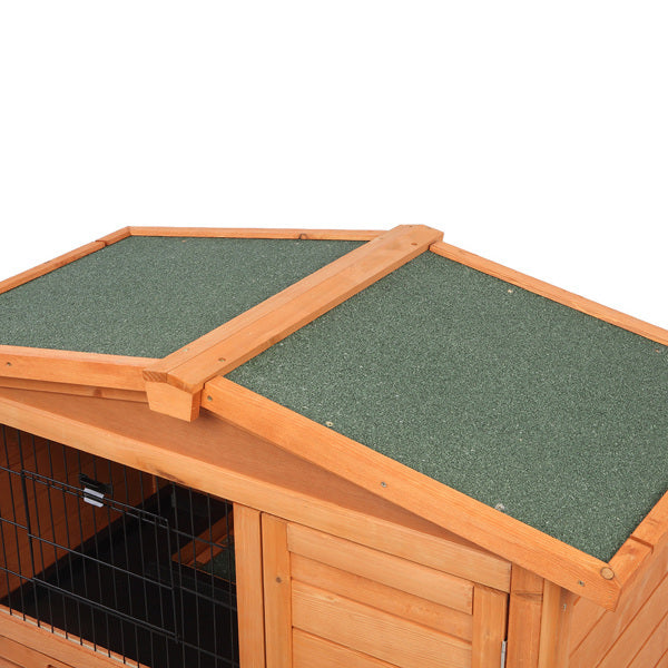 Triangle Roof Pet Waterproof Double-layer Cedar Chicken Cage Rabbit Cage With Pull-out Tray
