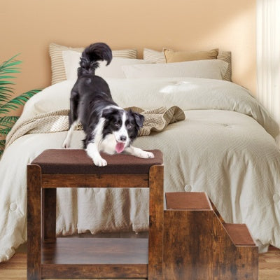 Pet Bunk Bed With Removable Step For Dogs And Cats, Multi-Level Bed Window Perch Seat Platform With Cushion And Cat Scratch Pad, Indoor Use