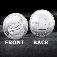 WOW Dogecoin To The Moon In Doge We Trust Gold Plated Commemorative Coins Cute Dog Pattern Printed Cllection Gifts