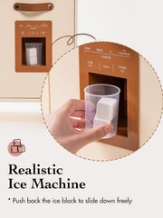 ROBOTIME Wooden Play Kitchen With Pretend Ice Cube Dispenser For  Toddler Age 3