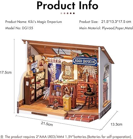 ROBOTIME DIY Miniature Dollhouse Mystic Archives Series Diorama Craft Kit DG155-157