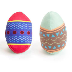 Easter Egg Toys For Pet GREEN And RED Interactive Dog Egg Toy Short-Term Play Design For Aggressive Chewers, Chew Toy With Sounds Modules Squeaky Dog Toy For Small And Medium Dogs, H