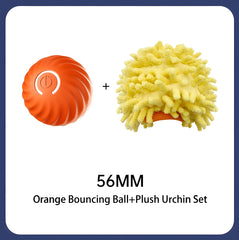 Interactive Bouncing Ball For Dogs,Automatic Smart Toy, Self-moving Rotating Stimulating Pet Entertainment, Noise-Reducing Urchin Cover,USB Rechargeable Dog Toy, Dog Electric Interactive Toy