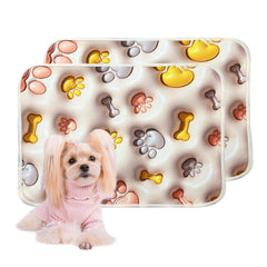 Qeils Reusable Puppy Pads, Washable Pee Pads For Dogs 2 Pcs 3D Printed Super Absorbent Leakproof Dog Training Pads, Non-Slip Potty Pads For Whelping, Incontinence, Playpen, Crate, Kennel