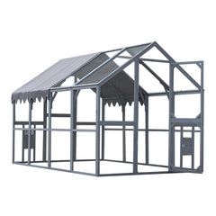 Outdoor Chicken Coop Enclosures 110 Large Kitten Playpen ,Upgrade Waterproof Cover-GREY