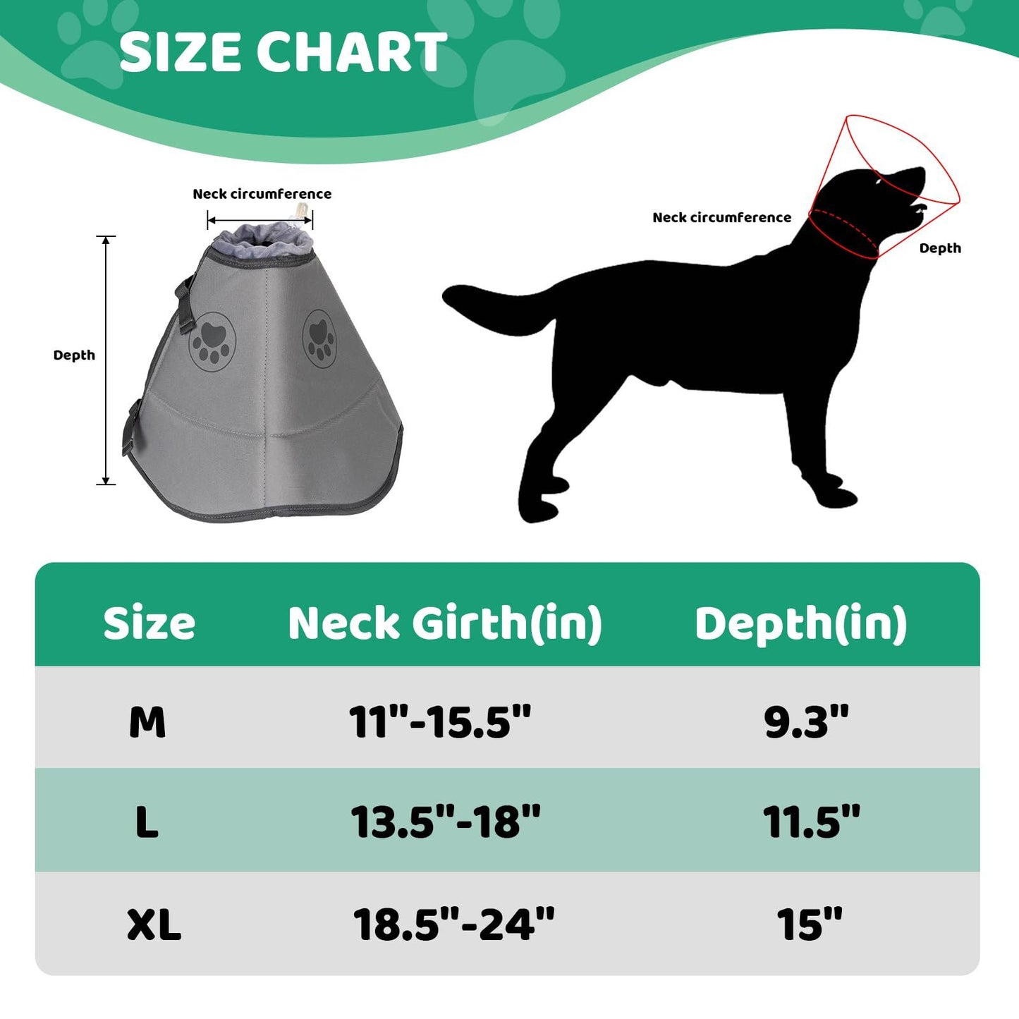 Pet Elizabethan Collar Single Layer M