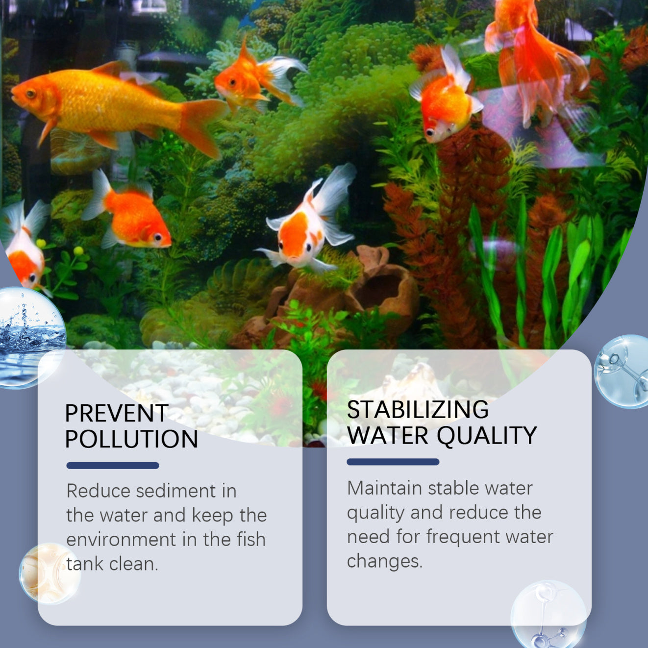 Yegbong Fish Tank Water Clarifier Aquarium Water Clarification Household Fish Tank Decontamination Cleaner