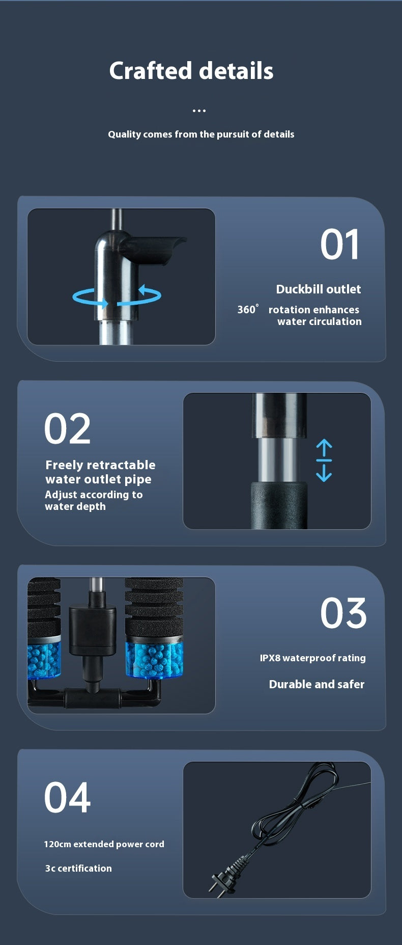 C5 Electric Filter With Double-head Cotton Water Fairy L5W 350L