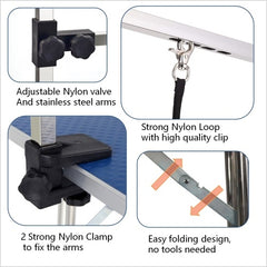 Large Pet Dog And Cat Grooming Table With Adjustable Arms And Clips Large Heavy Duty Animal Grooming Table 42 Inches
