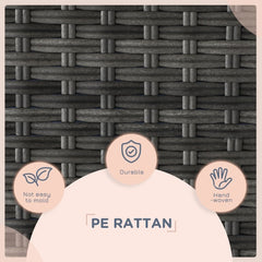 PawHut Wicker Dog House Outdoor With Canopy, Rattan Dog Bed With Water-resistant Cushion, For Small And Medium Dogs, Dark Blue