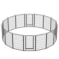 16 Pieces Of Heavy-duty Metal Pet Sports Fence