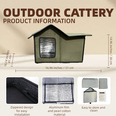 1pc Rainproof And Windproof Portable Outdoor Cat Hutch