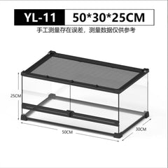 Front-opening Double-hinged Door With Top Screen Ventilation 30 Gallon Large Assembled Reptile Glass Breeding Box