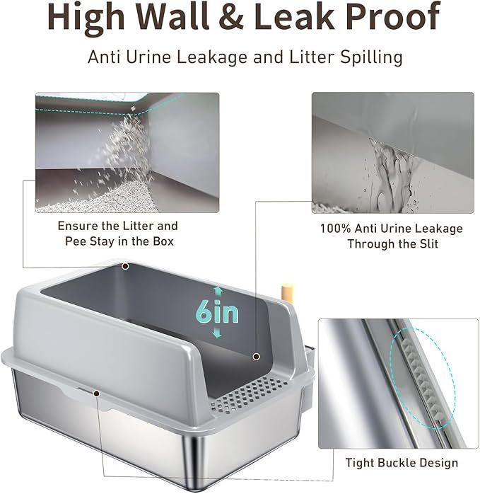 Stainless Steel Cat Litter Box
