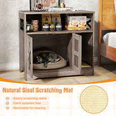 Cat Litter Box Enclosure Hidden Cat Washroom Furniture With Storage