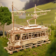 Rokr Classic City Tram 3D Wooden Puzzle LK801 Building Toys Jigsaw For Xmas Gift