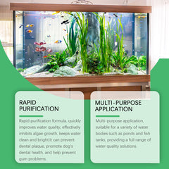 Yegbong Algae Removal Clarifier Clean Fish TanksGreen Brown Silk Algae, Black Hair Moss Algae Remover, Purify Water Without Harming Fish