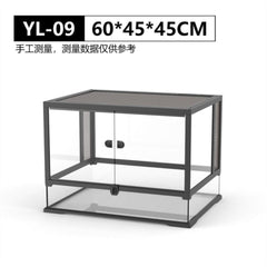 Front-opening Double-hinged Door With Top Screen Ventilation 30 Gallon Large Assembled Reptile Glass Breeding Box