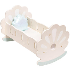 ROBOTIME Baby Doll Crib, Baby Doll Bed, Doll Rocking Cradle Baby Doll Accessories Furniture With Bedding For 18 Inch Dolls