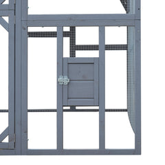 Outdoor Chicken Coop Enclosures 110 Large Kitten Playpen ,Upgrade Waterproof Cover-GREY