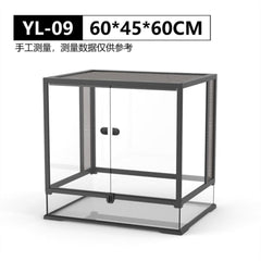 Front-opening Double-hinged Door With Top Screen Ventilation 30 Gallon Large Assembled Reptile Glass Breeding Box
