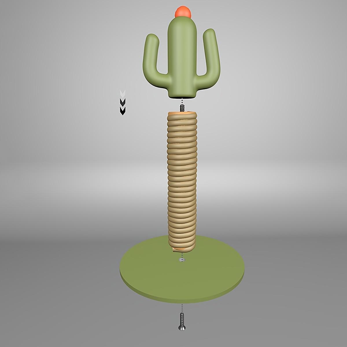 Interactive Cactus Cat Scratching Post Toy Durable Scratching Surface Suitable For Indoor Cats Fun Pet Supplies Good For Play And Exercise