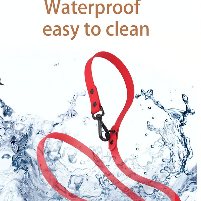 Pet Silicone Collar And Leash Set Comes With A Suitable For Small And Large Dogs, Waterproof And Easy To Clean