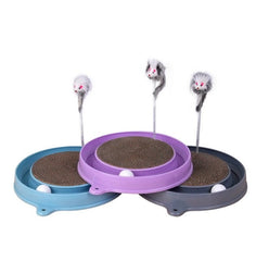 Multi-functional Cat Scratching Board With Ball Track, Various Colours Of Mat Board, Self-height Relief From Boredom To Tease The Cat, With Spring And Ball, Anti-scratch Furniture Artifacts, A Must-ha