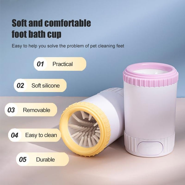 Pet Care Second Generation Semi-Automatic No-Electric Dog Paw Cleaner Effectively Cleans Dog Paws