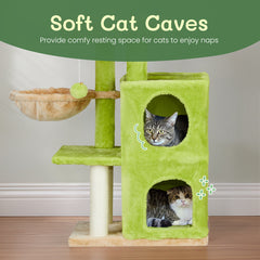 3-inch Yellow-green Speaker-shaped Double-layer Cat House  Hammock Cat Bed