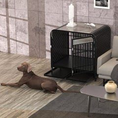 Heavy Duty Dog Crate Furniture Wooden Table 42inch Grey