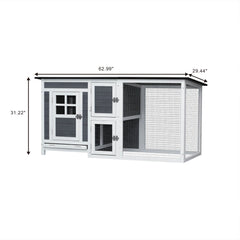 Outdoor Poultry Cage Small Animal House Chicken Hutch Coop With Running Cage