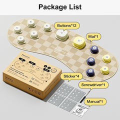MEWOOFUN Dog Talking Buttons - 12-Pack Rechargeable Voice Recording Buttons With Mat, Communication Starter Kit For Dogs & Cats, Easy-to-Use Pet Sound Buttons