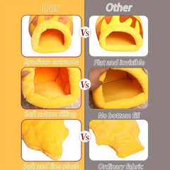 Honey Pot Cat Cave Bed For Indoor Cats - Machine Washable Removable Cushion, Cozy Pet Nest With Thick Sponge, Christmas Gift For Cat Lovers, Small Breeds & Puppy Bed Accessories