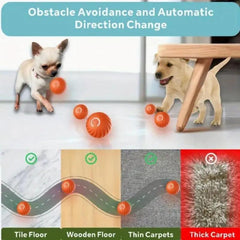 Blue And Orange Pet Bouncing Ball Fun Pet Bouncing Ball For Cats And Dogs