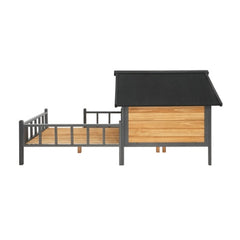 Outdoor Large Wooden Cabin House Style Wooden Dog Kennel With Porch