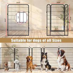 8 Pieces Of Heavy-duty Metal Game Fence