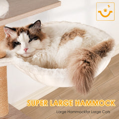 Cat Tree With Litter Box Enclosure - Modern Cat Condo With Scratching Posts, Feeding Bowl & Removable Pompom Sticks, Gray