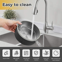 Dog Bowl, Stainless Steel Dog Food And Water Bowl With Non Slip Quiet Bottom, Easy To Clean, Dishwasher Safe, 42oz