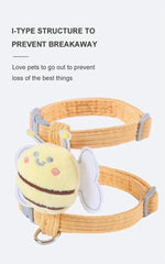 Cat Small Dog Wings Decoration Adjustable Chest Harness Leash Set Pet Supplies