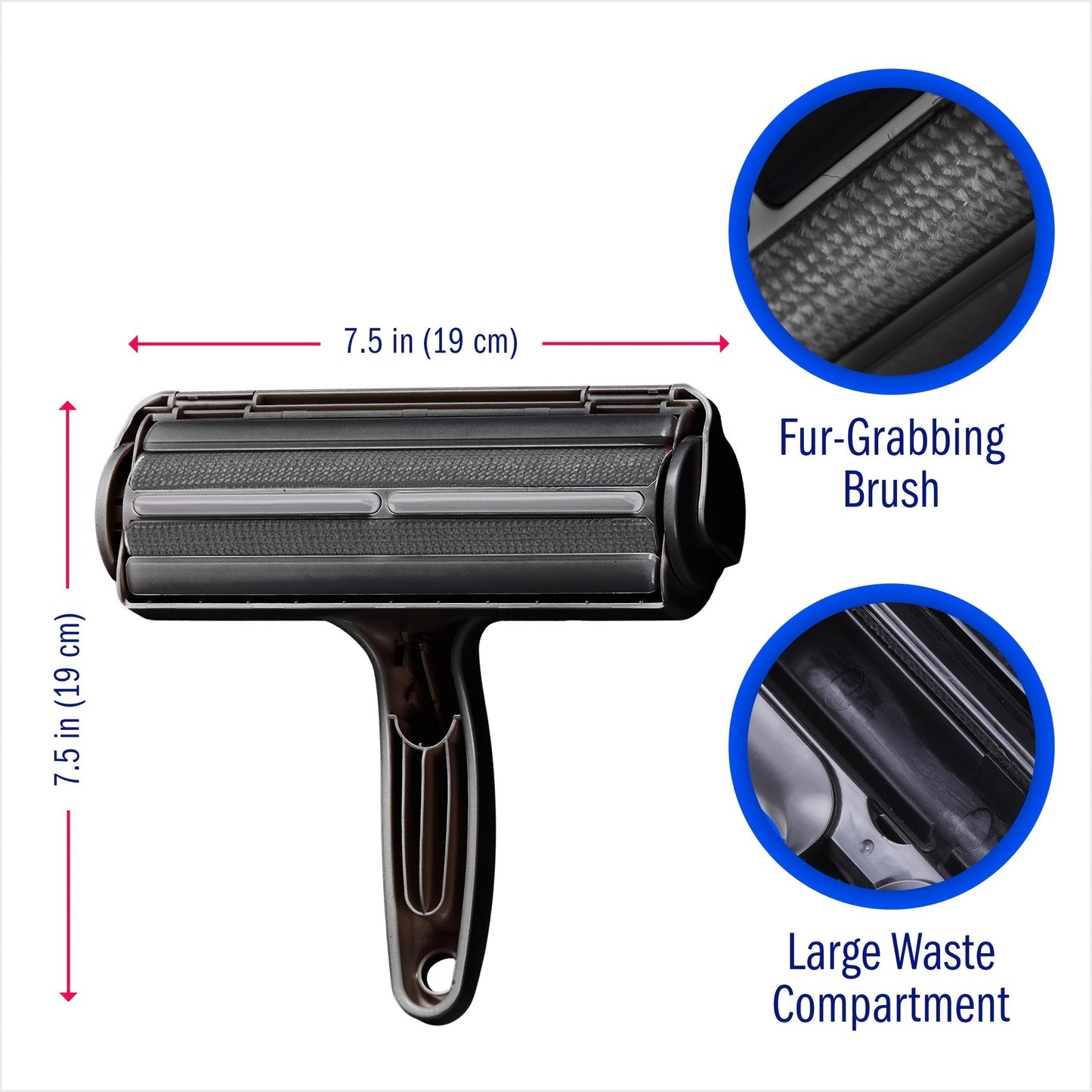 Pet Hair Remover With Reusable Sticky Applicator - Black Cat And Dog Hair Remover For Furniture, Sofas, Carpets,Please Note That This Product Is Shipped By Yourself For The Average Shipping Cost