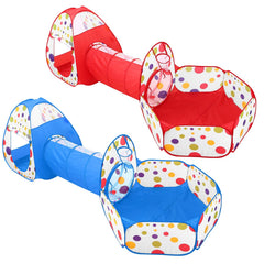 1Pc 3 In 1 Child Crawl Tunnel Tent Kids Play Tent With Storage Bag For Indoor Outdoor Travel Balls Not Included