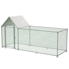 Metal Chicken Coop,Walk-in Chicken Run,Poultry Chicken Hen Pen Cage,Rabbits Duck Cages,With Cover