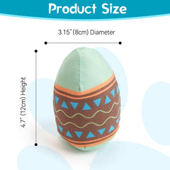Easter Egg Toys For Pet GREEN And RED Interactive Dog Egg Toy Short-Term Play Design For Aggressive Chewers, Chew Toy With Sounds Modules Squeaky Dog Toy For Small And Medium Dogs, H